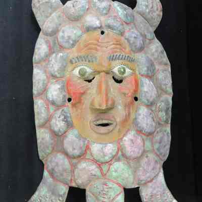 Animal or human face panel