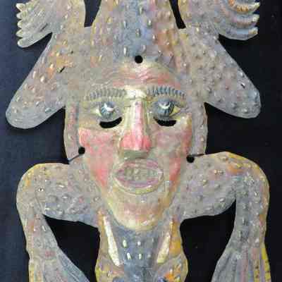 Animal or human face panel