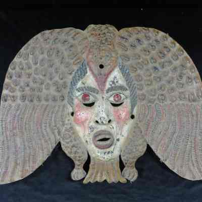 Animal or human face panel