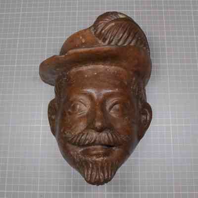 Paper-maché mask mold, man