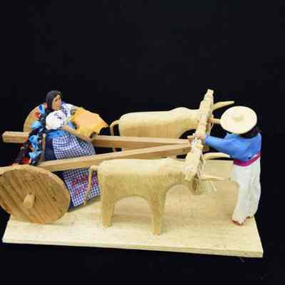 Man with team of oxen