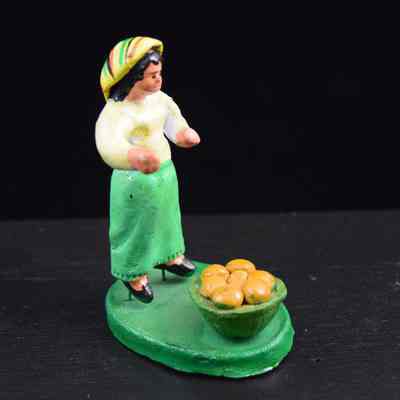 "Woman with bread basket"