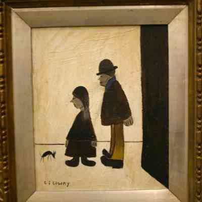 Man and Girl with Dog