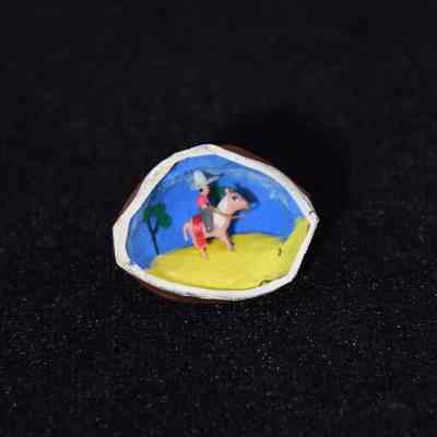 Miniature colonel on horse