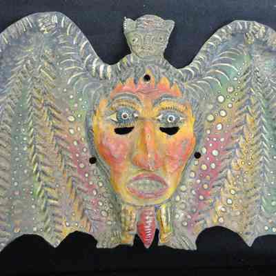 Animal or human face panel