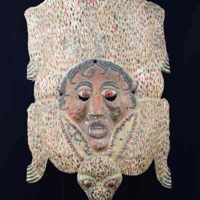 Animal or human face panel