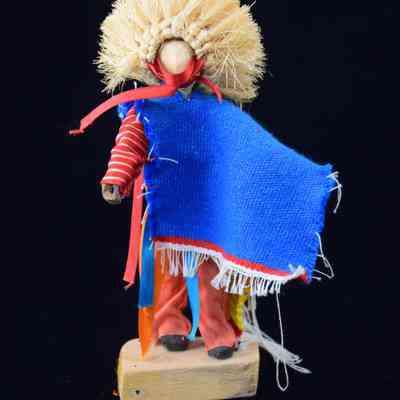 Miniature Parachico dancer figure