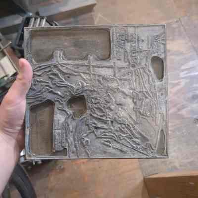 Antique Print Block Map