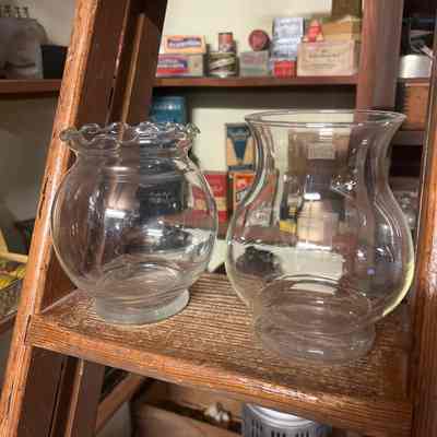 Fluted Glass Jars (2x)