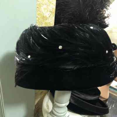 Black Pillbox Hat