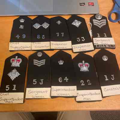 Ten British Police Badges/Pins