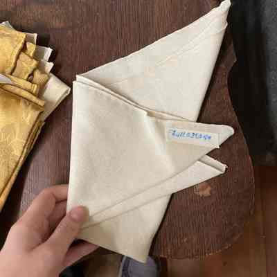 White undecorated table cloth