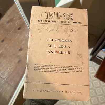 War department telephone technical manual