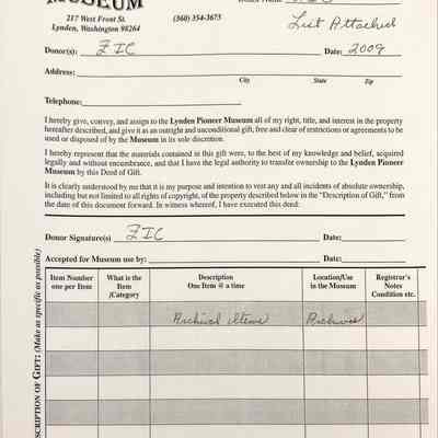Archival items (list attached)