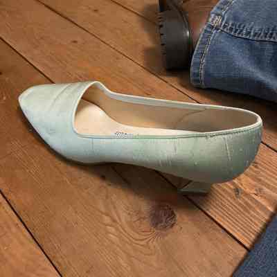 Left blue heel