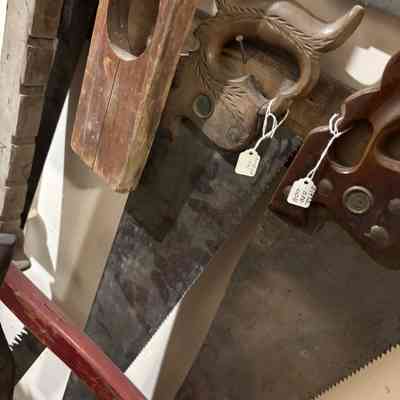 Hand Saw with Carved Handle