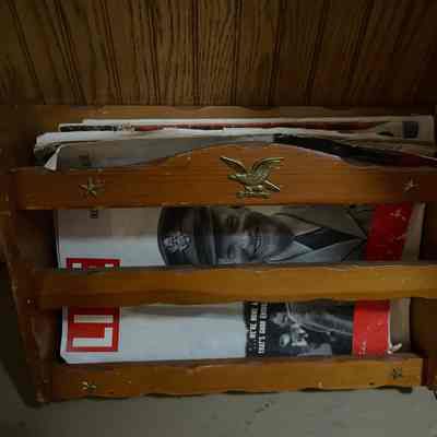 Magazine Rack, Three Magazines