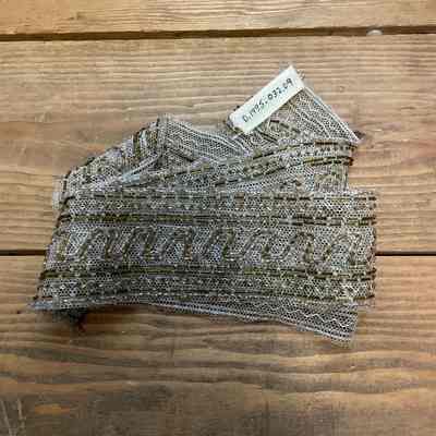 Taupe & Gray Beaded Lace