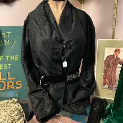 Black detailed blouse
