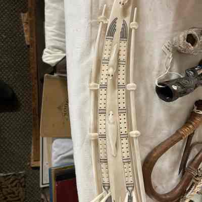 Walrus Ivory Cribbage Board