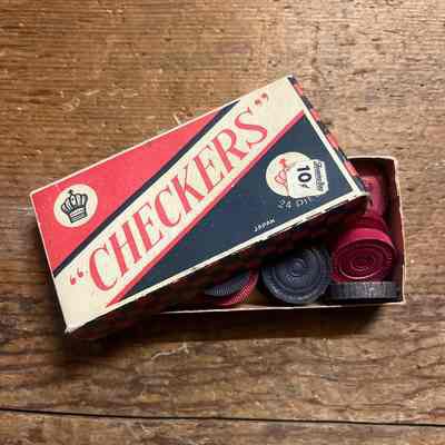 Wooden Checkers (Original Box)