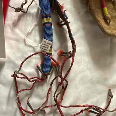 Beaded Leather item