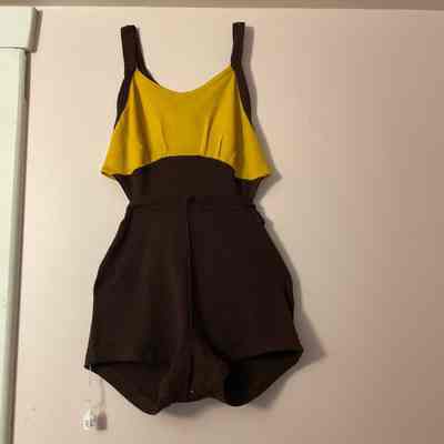 Yellow & brown leotard