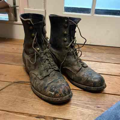 Dark men’s work boots