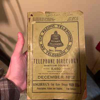 Whatcom telephone Directory, 1912