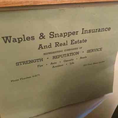 Waples & Snapper Insurance Sign