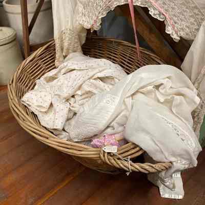 Wicker clothes basket