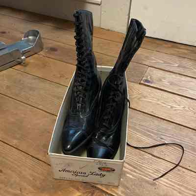 Black lace up boots