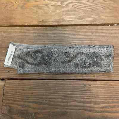 Pearl & Gray Beaded Lace