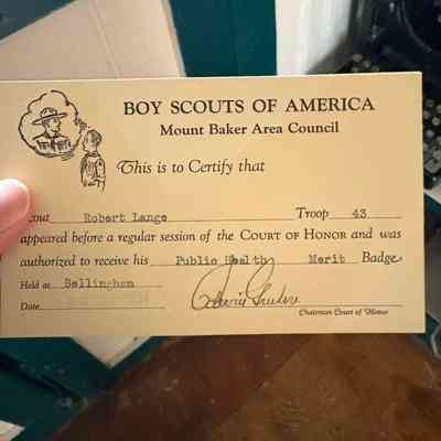 Boy Scout Certificates