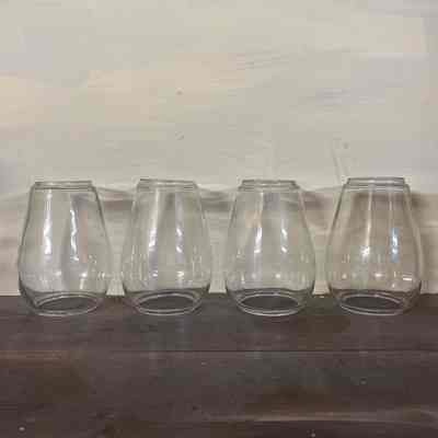 Set of Glass Lamp Chimneys