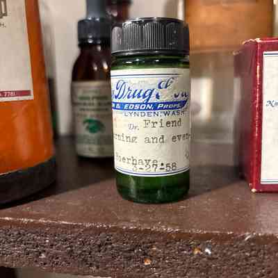 Green Medicine Vial