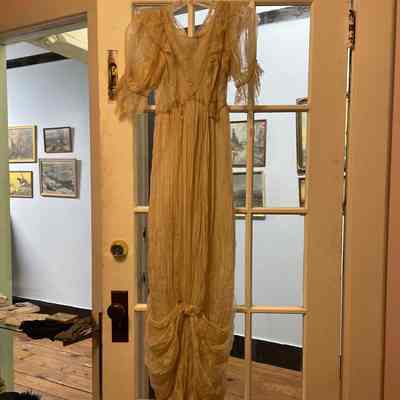 Beige lace dress