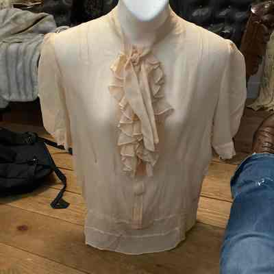 Apricot georgette blouse