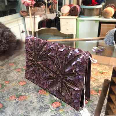 Purple Sequined Purse