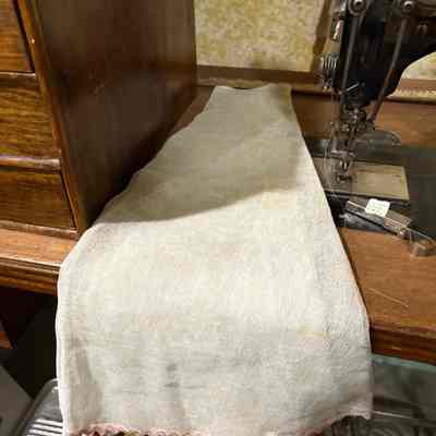 White Cloth with Pink Trim