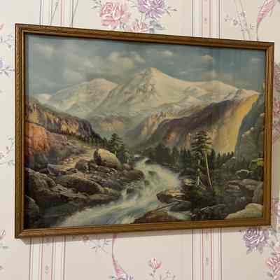 Print of mountain landscape