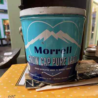 Snow Cap Lard Tin