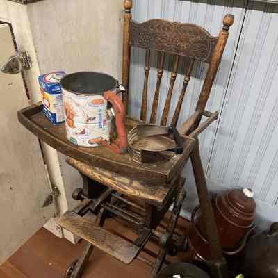 Wood baby high chair