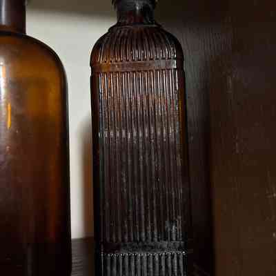 Textured Brown Bottle