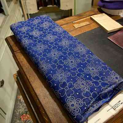 Blue Floral Fabric