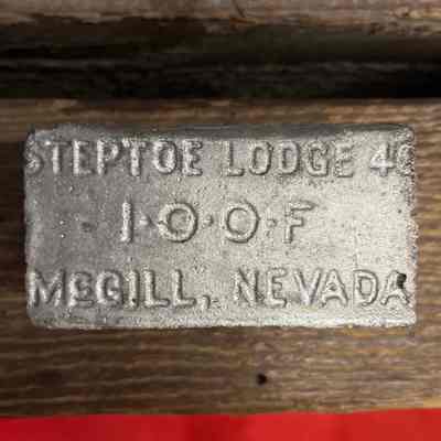Steptoe Lodge 46, I.O.O.F, McGill Nevada, Marker Stone