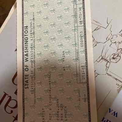 Washington Dental License