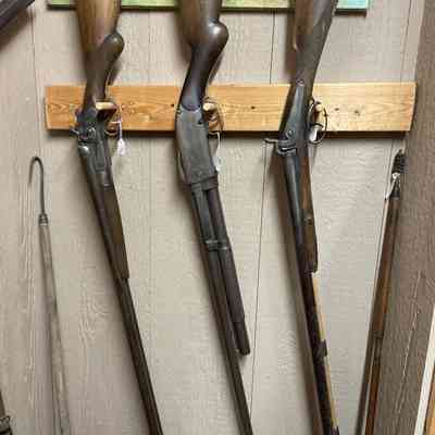 Three Double Barrel Shotgun