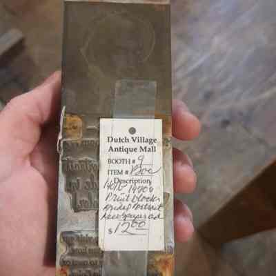 Antique Print Block Small