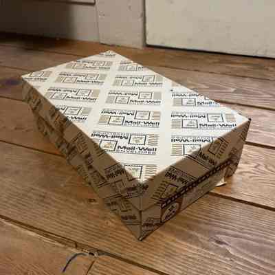 Tan patterned shoe box